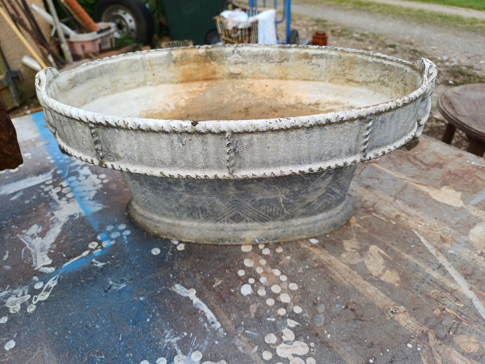 3 Cast Iron Planters 1900: Charleville   Mézières photo furniture