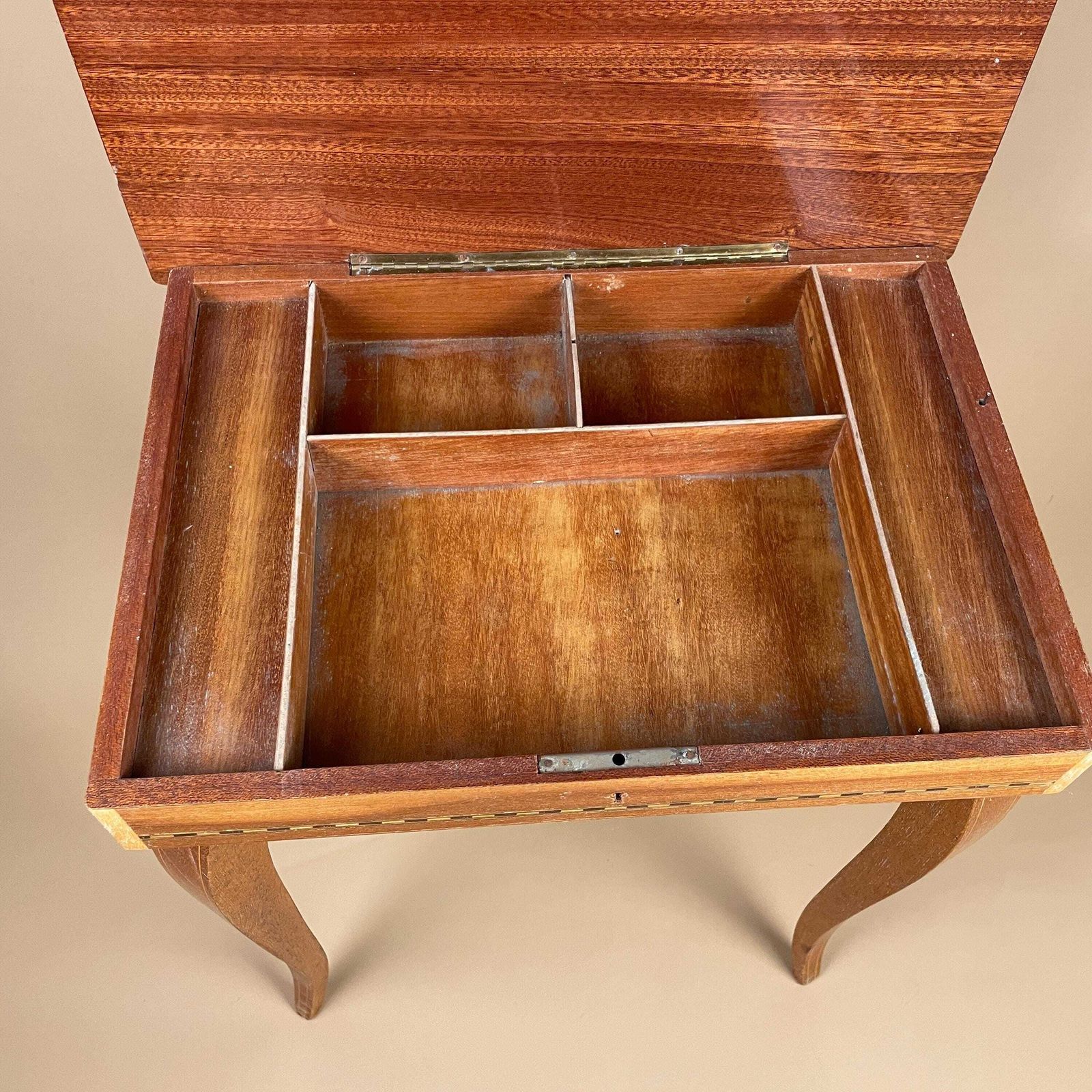 Antique Wooden Table Vintage Wood Side Musical Swiss Marquetry Patterned Reuge Side Coffee Console Hallway Plant Stand Rectangle Varnished photo buy