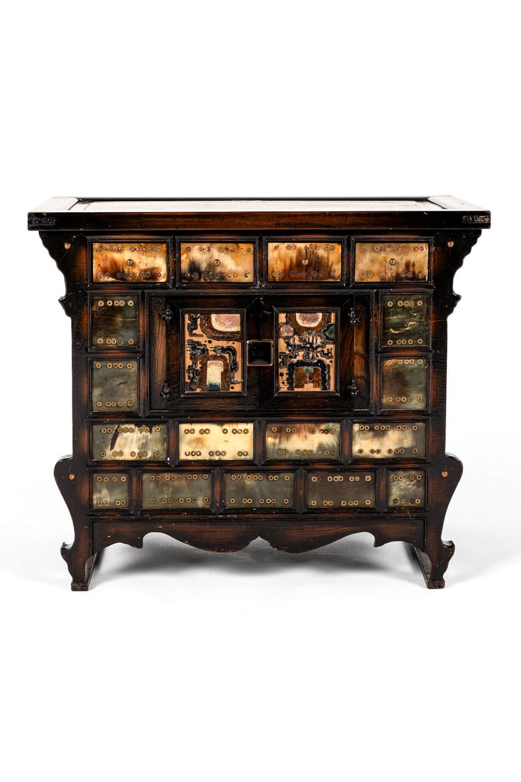 Pair Of Elm Chinese Apothecary Cabinets photo Furniture