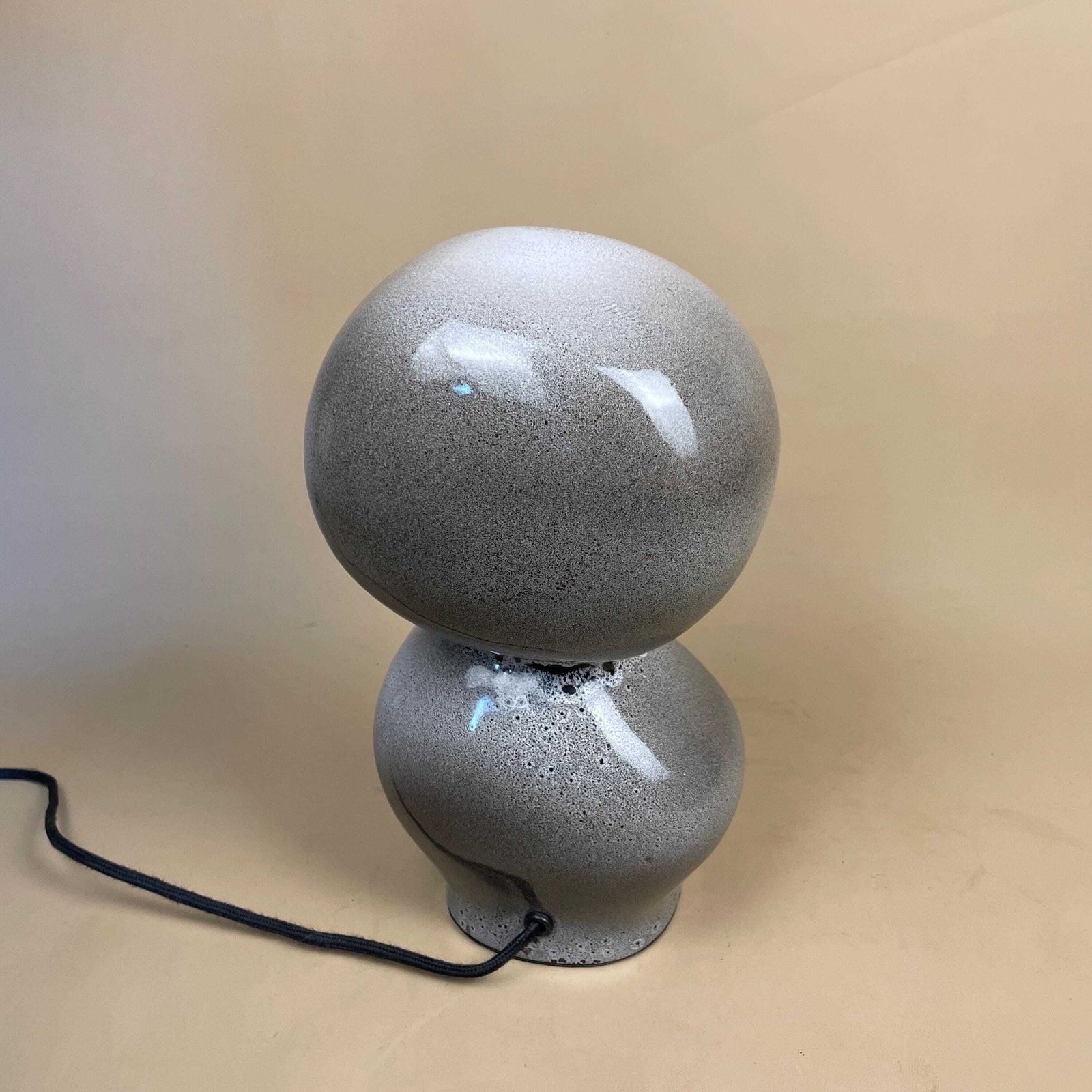H&M Home Ceramic Grey Modern Lamp Bubble Rounded Shape Table Bedside Light Pac Tested Unusual Interesting photo 51.0