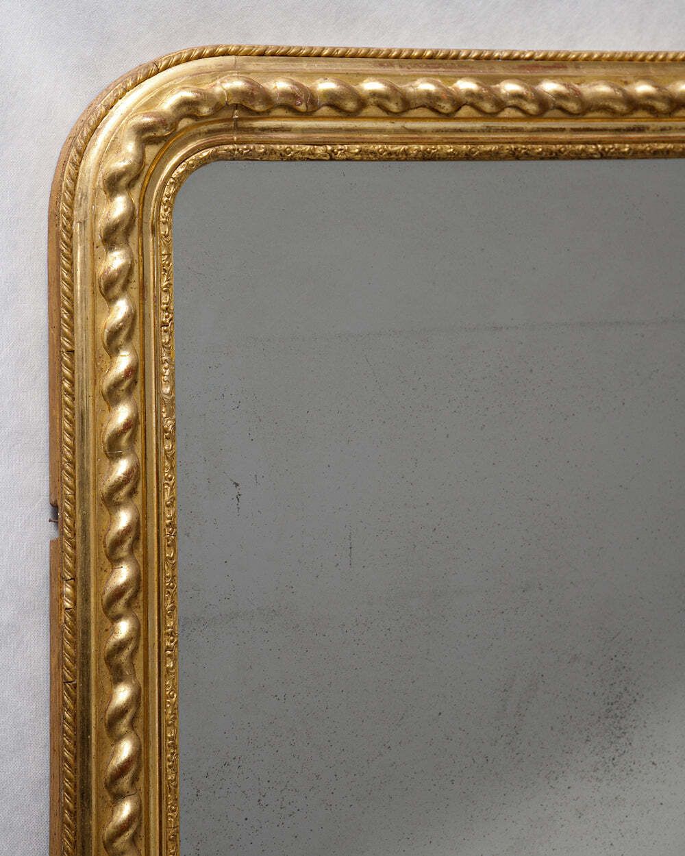 19e Eeuwse Louis Philippe Spiegel Met Geometrisch Geschulpte Lijst photo for sale
