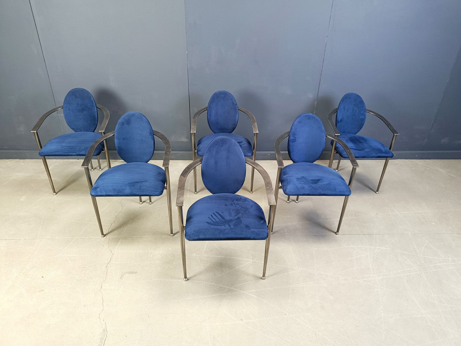 Set Of 6 Postmodern Dining Chairs By Belgochrom, 1980s photo buy