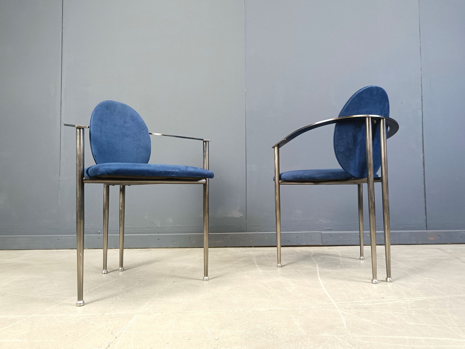 Set Of 6 Postmodern Dining Chairs By Belgochrom, 1980s photo vintage