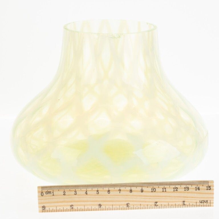 Antique Art Nouveau Uranium Glass Vase photo for sale