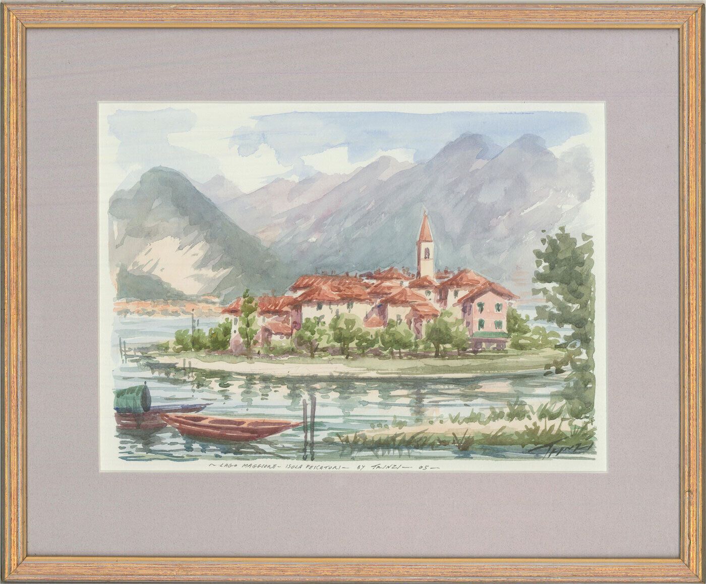 Trinzi   2005 Watercolour, Lago Maggiore, Isola Pescatori