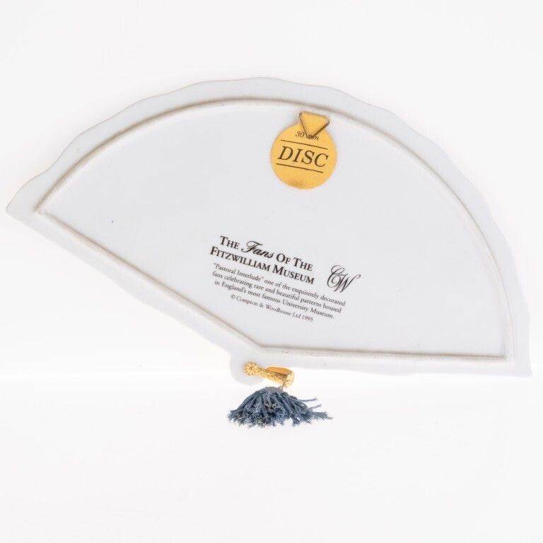 Gilt Porcelain Ceramic Fan Wall Hanging After The Fritzwilliam Museum photo furniture