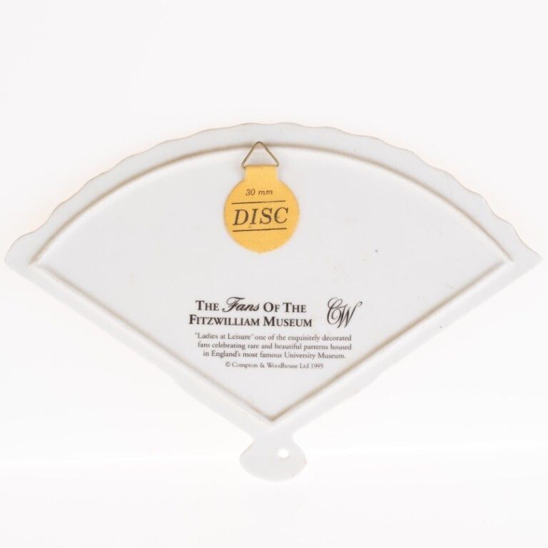 Gilt Porcelain Ceramic Fan Wall Hanging After The Fritzwilliam Museum photo furniture