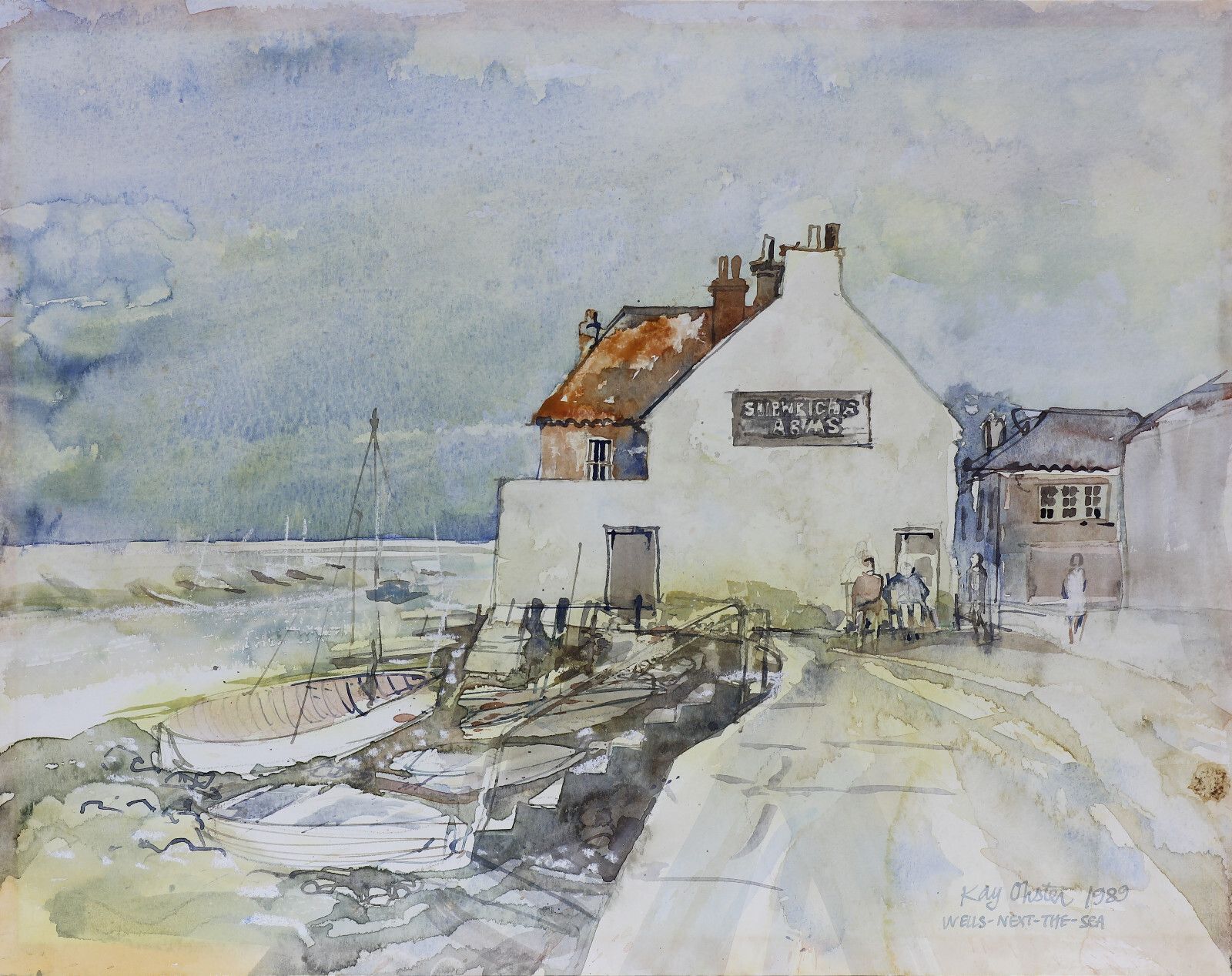 Watercolour By Kay Ohsten. Wells Next The Sea photo for sale