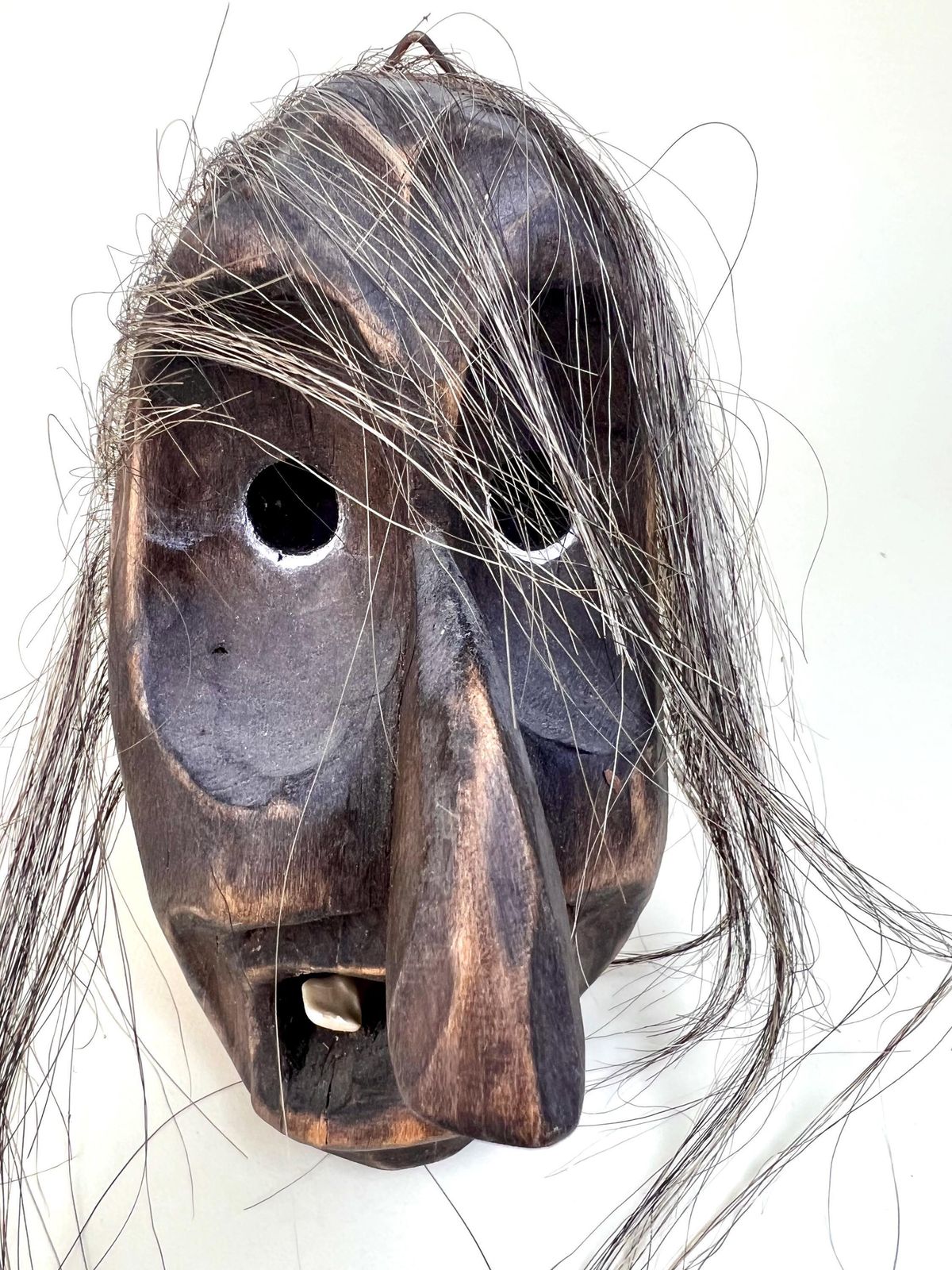 Vintage Swiss Wall Mask, Tschäggättä Mask, Original Lötschentaler Mask, Traditional Wall Mask photo Art
