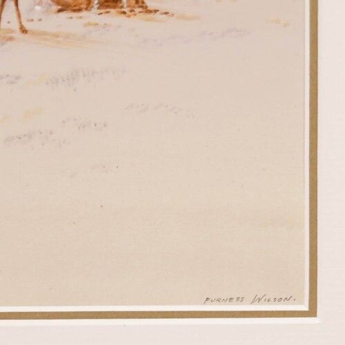 Wilson Furness   20th Century Watercolour, Camels And Ruins photo vinterior