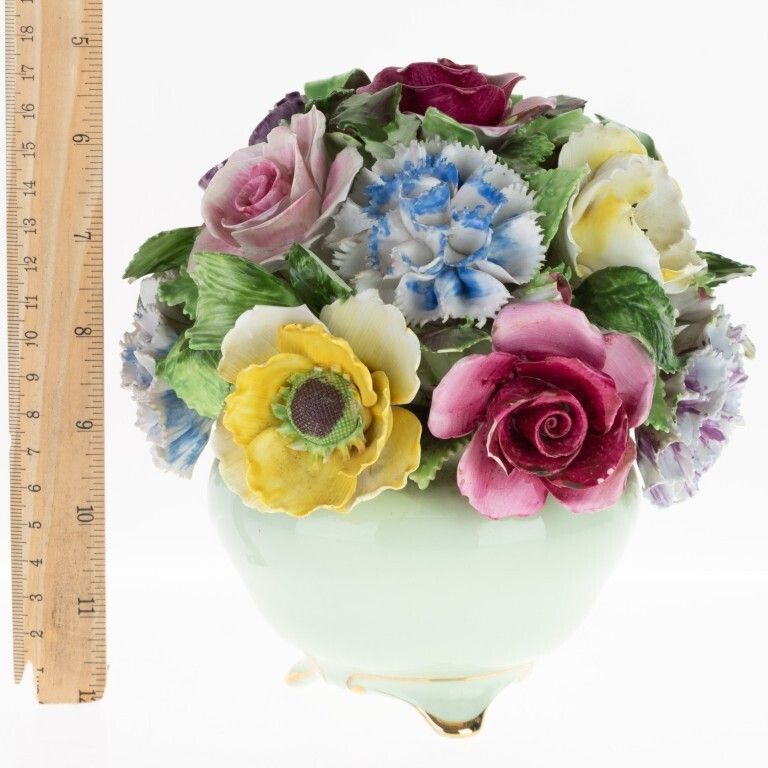 Adderley Fine Porcelain Hand Painted Flower Bouquet Sculpture photo for sale