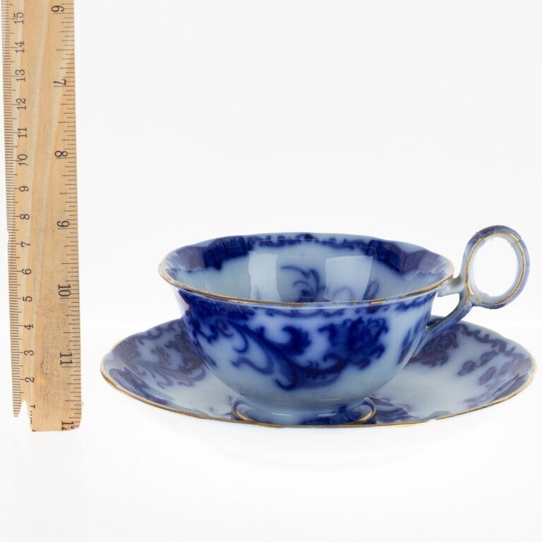 Antique Carlton Porcelain Chinese Garden Pattern Teacup With Saucer photo for sale