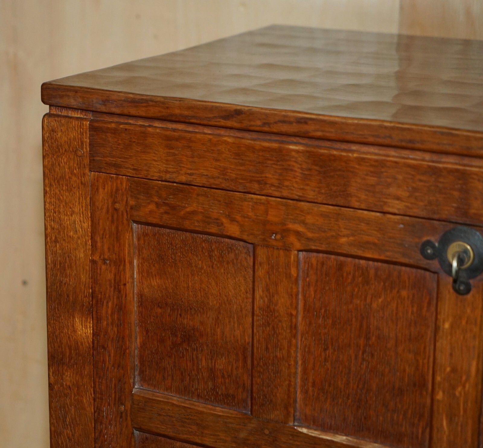 photo furniture Collectable 1940's Robert Mouseman Thompson Bureau Desk Drawers Original Receipt