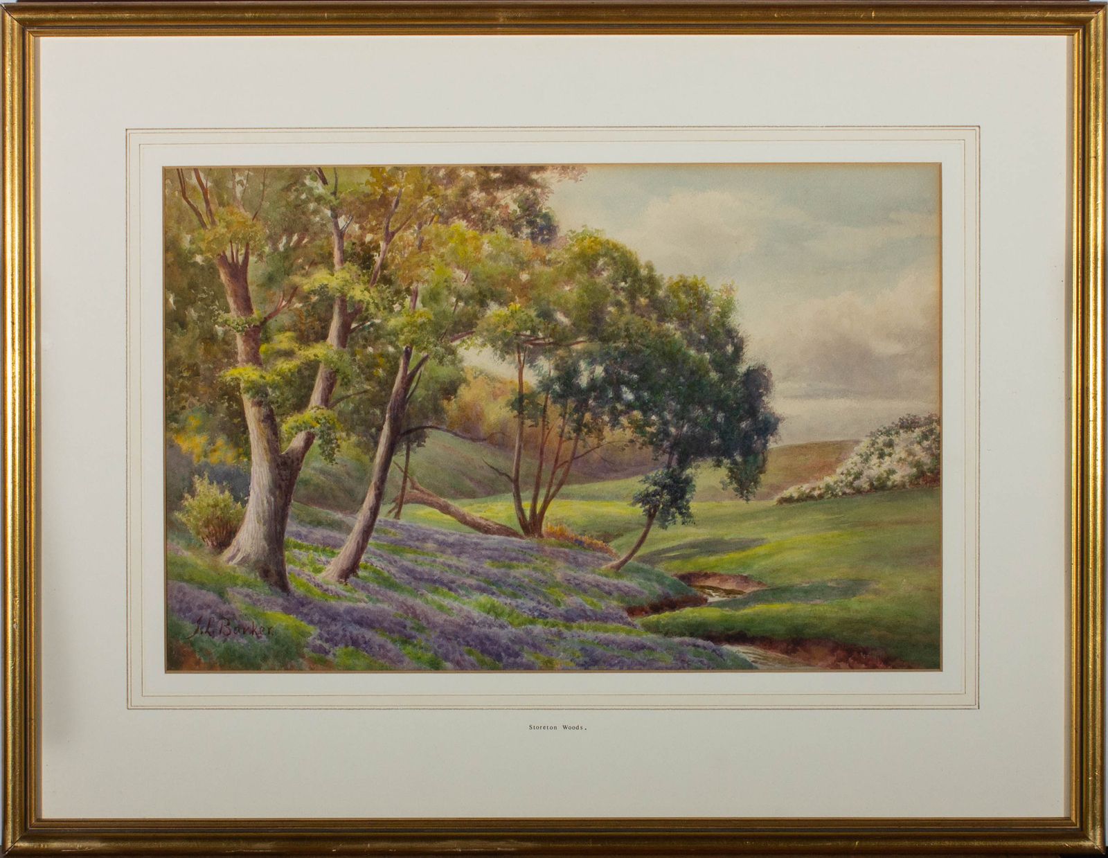 J. L. Barker   Early 20th Century Watercolour, Shoreton Woods