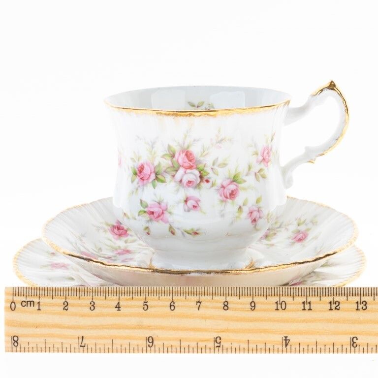 Paragon Gilt Porcelain Ceramic Roses Trio Teacup & Saucers photo Home Decor