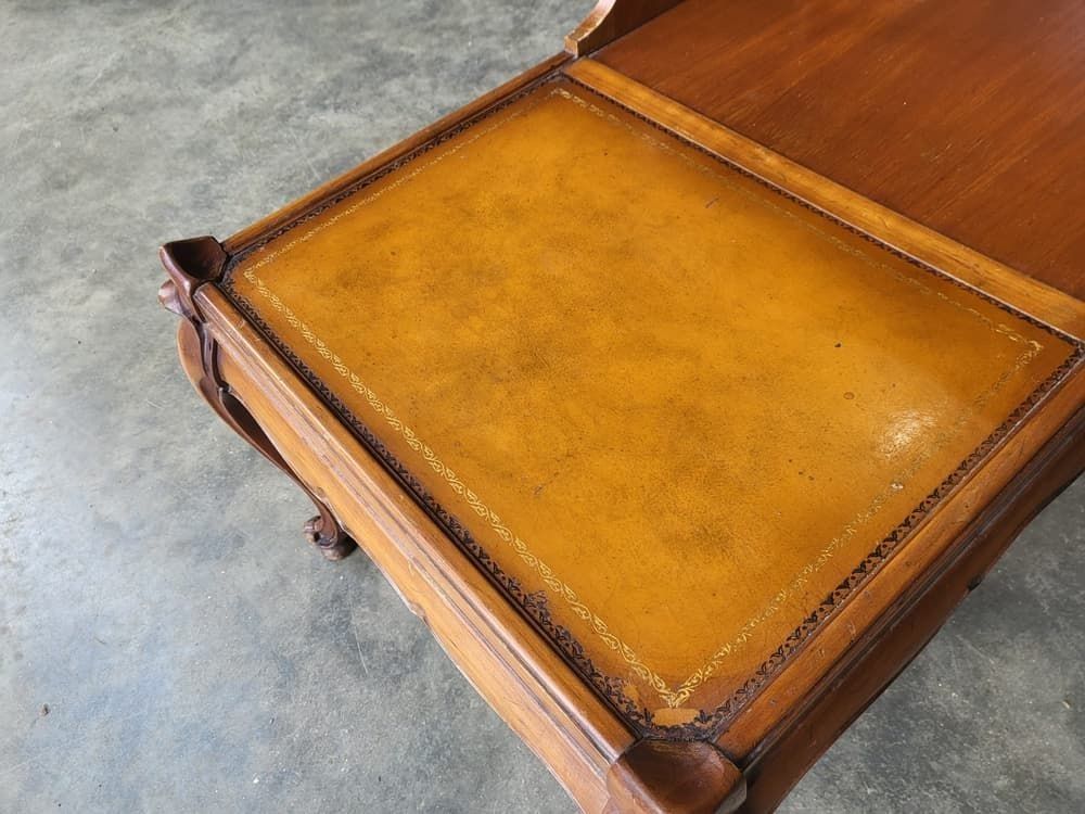 photo for sale Pair Antique Repro French Side End Sofa Tables Cabriole Legs