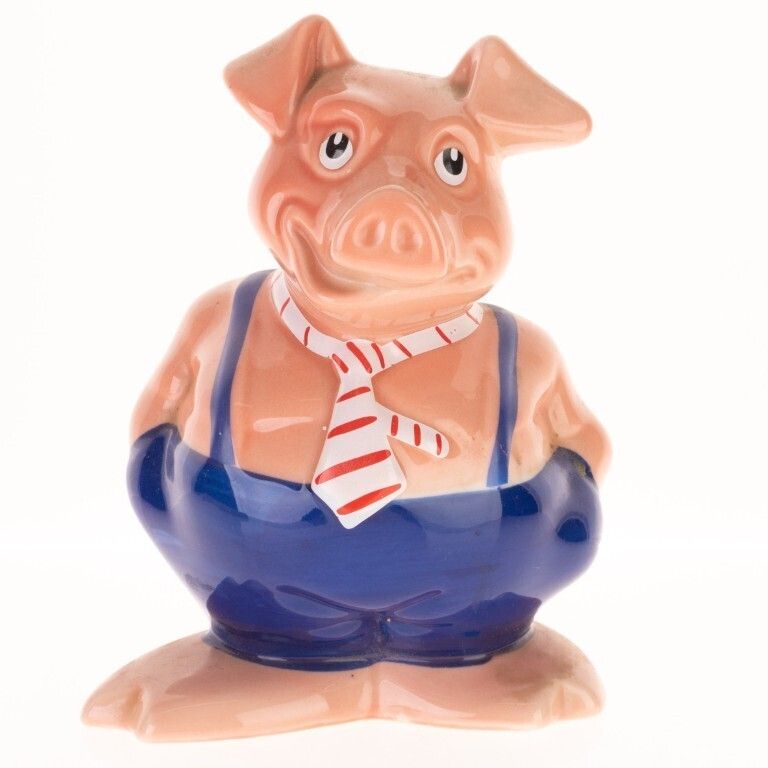 Wade’s English Ceramic Pottery Figural Piggy Coin Bank