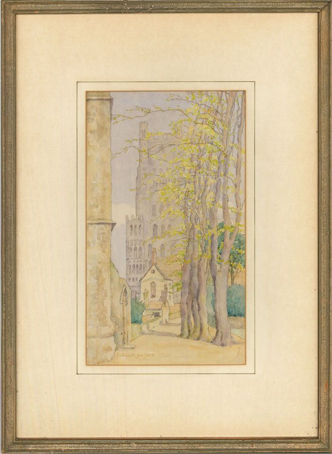 Sidney Mary Duigan (1860 1954)   Early 20th Century Watercolour, Ely In Spring