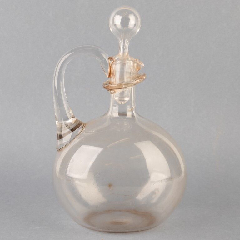 Antique Victorian Crystal Glass Wine Decanter Flask 19th Century