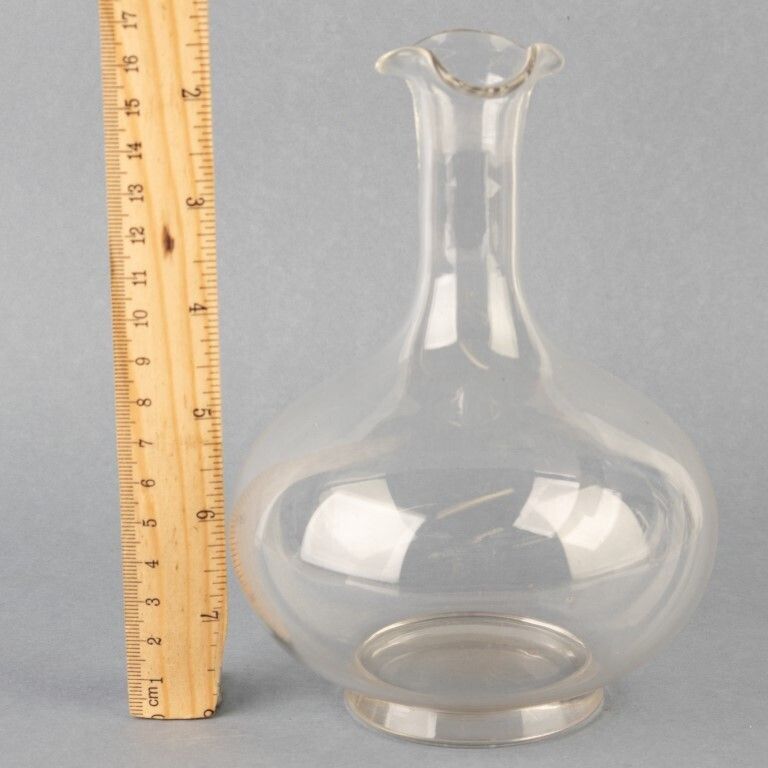 Antique Victorian Crystal Glass Wine Decanter 19th Century photo for sale