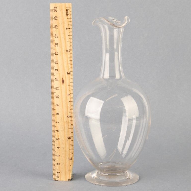 Antique Victorian Crystal Glass Wine Decanter 19th Century photo for sale