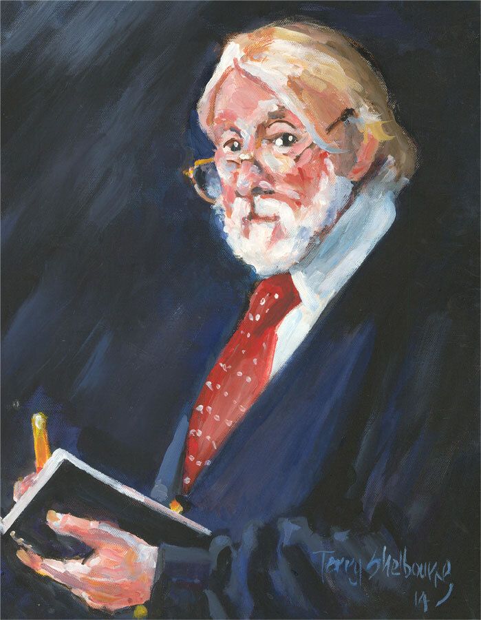 Terry Shelbourne (1930 2020)   2014 Acrylic, Self Portrait