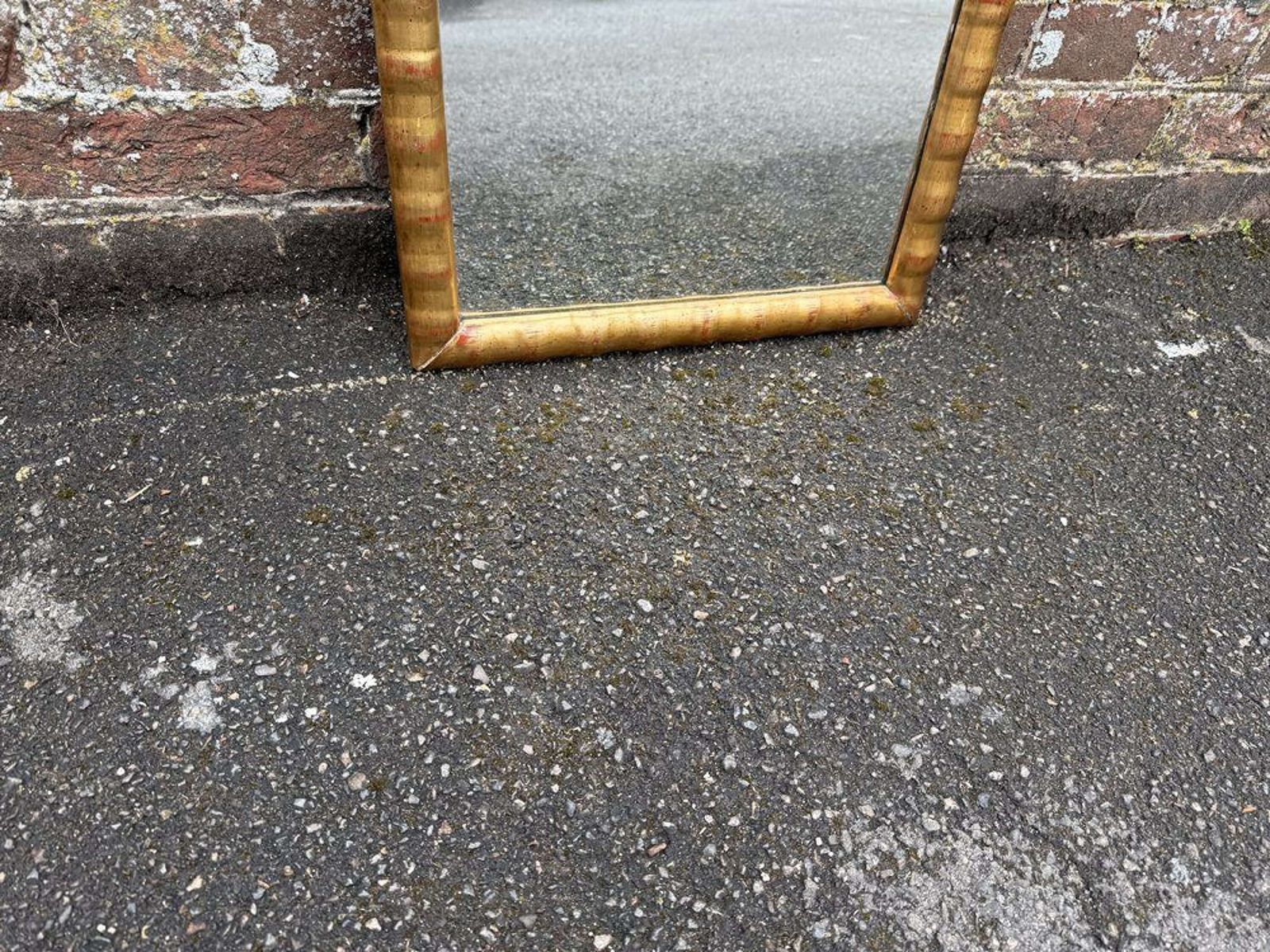 A Wonderful Size 20th C English Carved Wood & Gesso Gilt Mirror. photo for sale