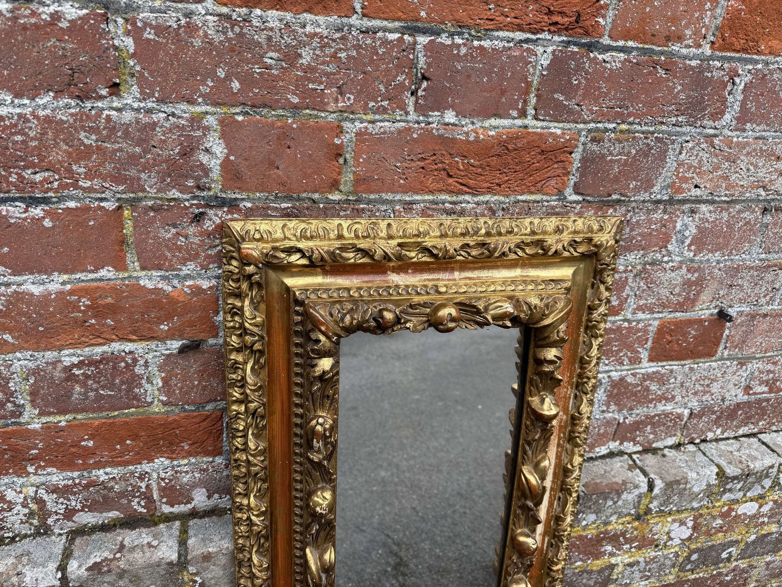 A Spectacular Italian Early 20th C Carved Wood & Gesso Gilt Ornate Mirror. photo for sale
