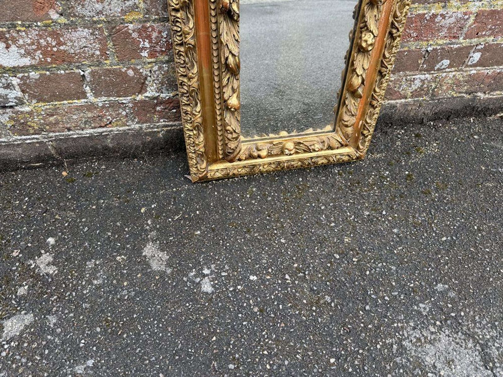 A Spectacular Italian Early 20th C Carved Wood & Gesso Gilt Ornate Mirror. photo Home Decor