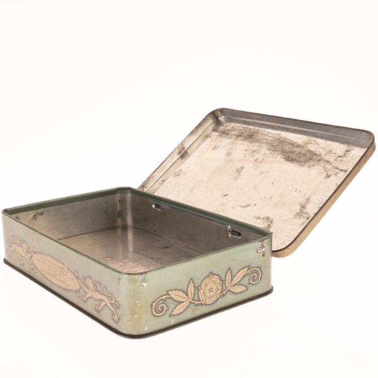 Antique Silver Jubilee Tinplate Litho Chocolate Toffee Box photo for sale