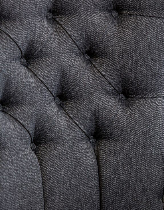 Pewter Herringbone Button Back Grey Occasional Armchair   Hand Made In The Uk photo furniture