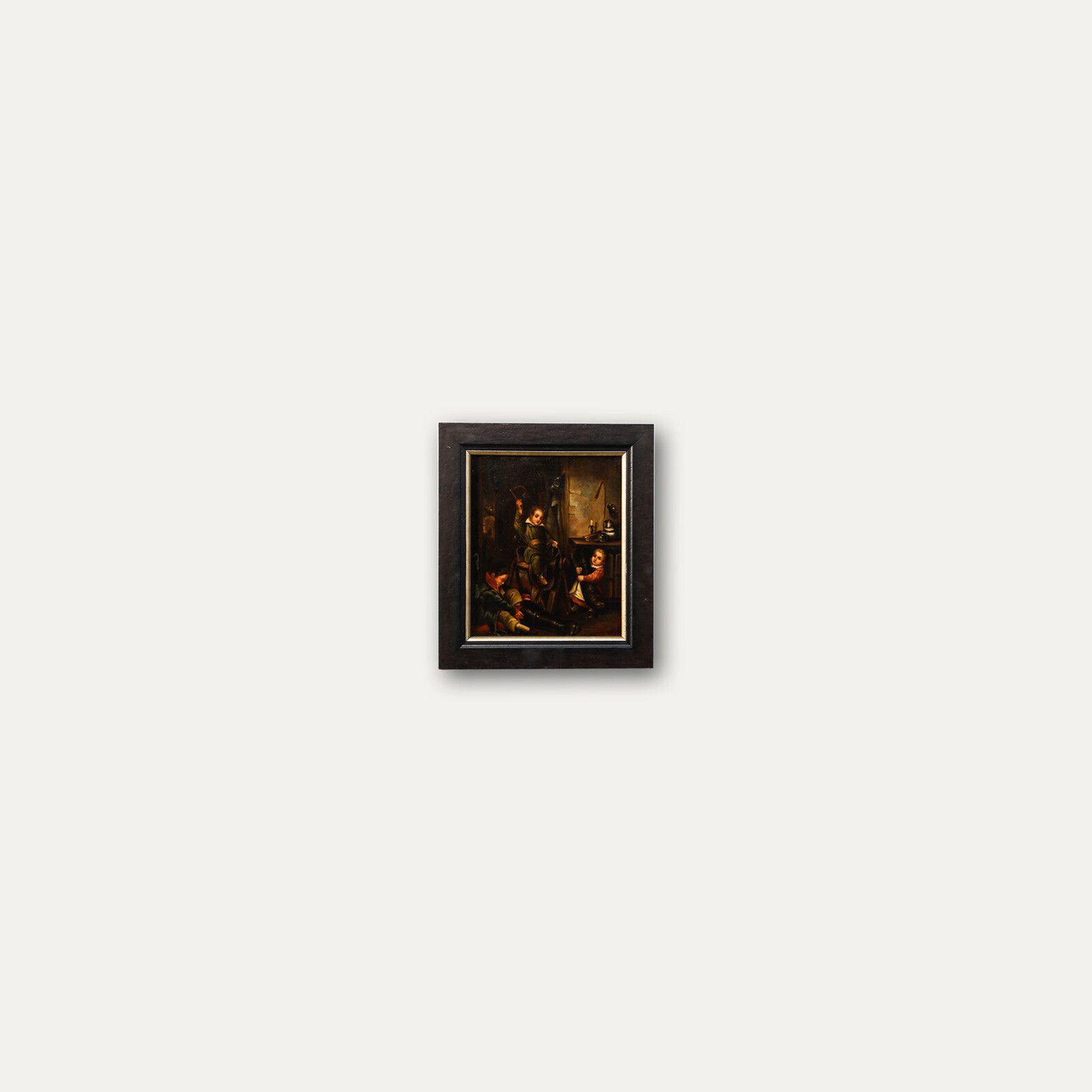 George Osterwald (1803 1884)   Framed Mid 19th Century Oil, The Tack Room photo vinterior