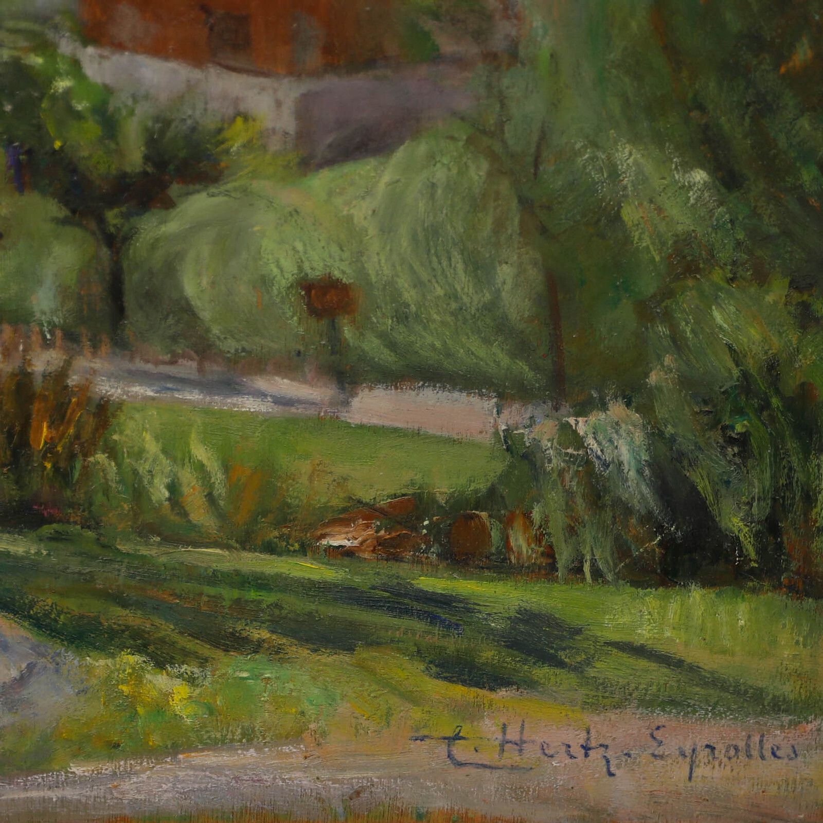Cecile Hertz Eyrolles (1875 1974)   Mid 20th Century Oil, View Of The Valley photo vinterior
