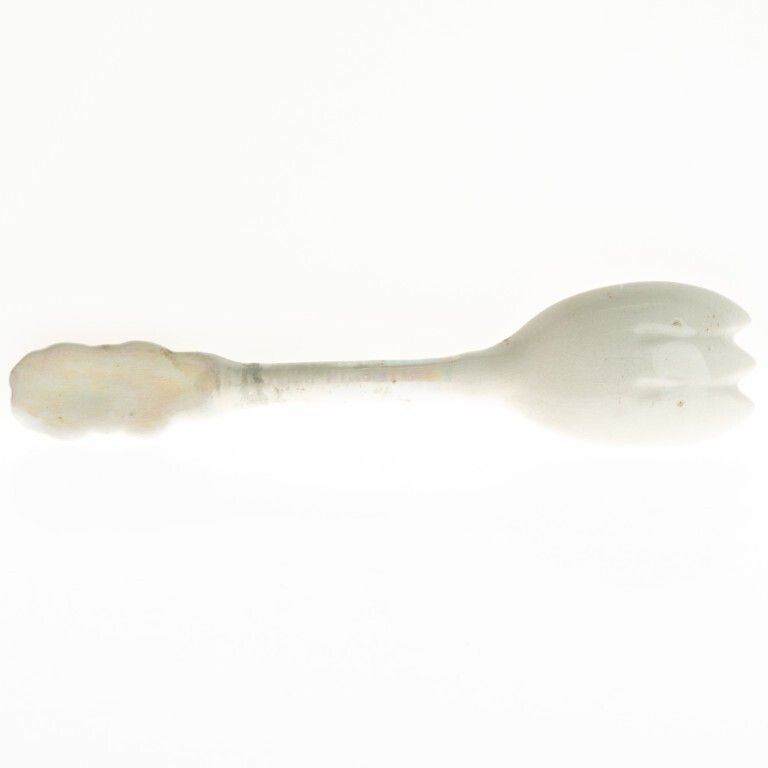 Art Nouveau Porcelain Floral Salad Spoon photo furniture