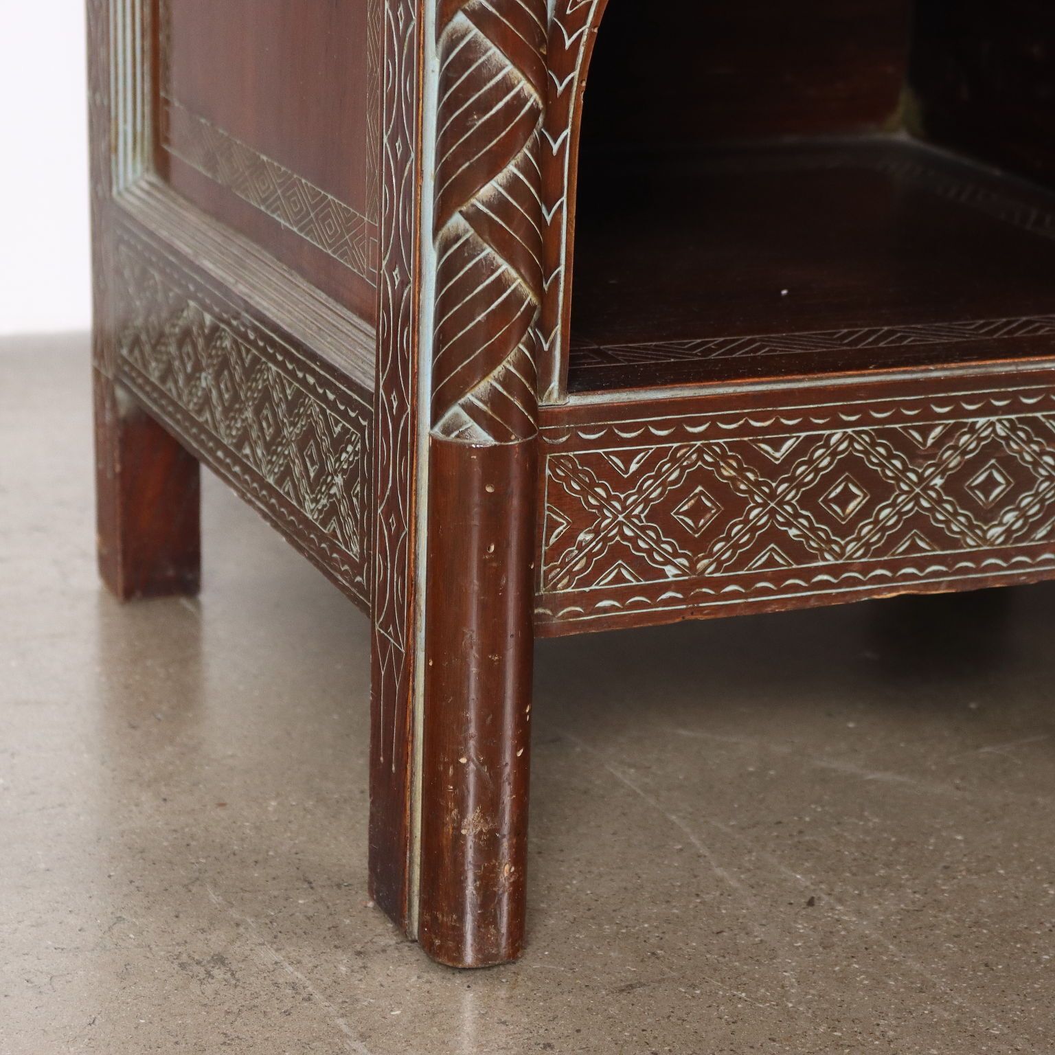 Furniture Antique Living Room Cabinet Ethnic Rino Galbiati XX Century photo