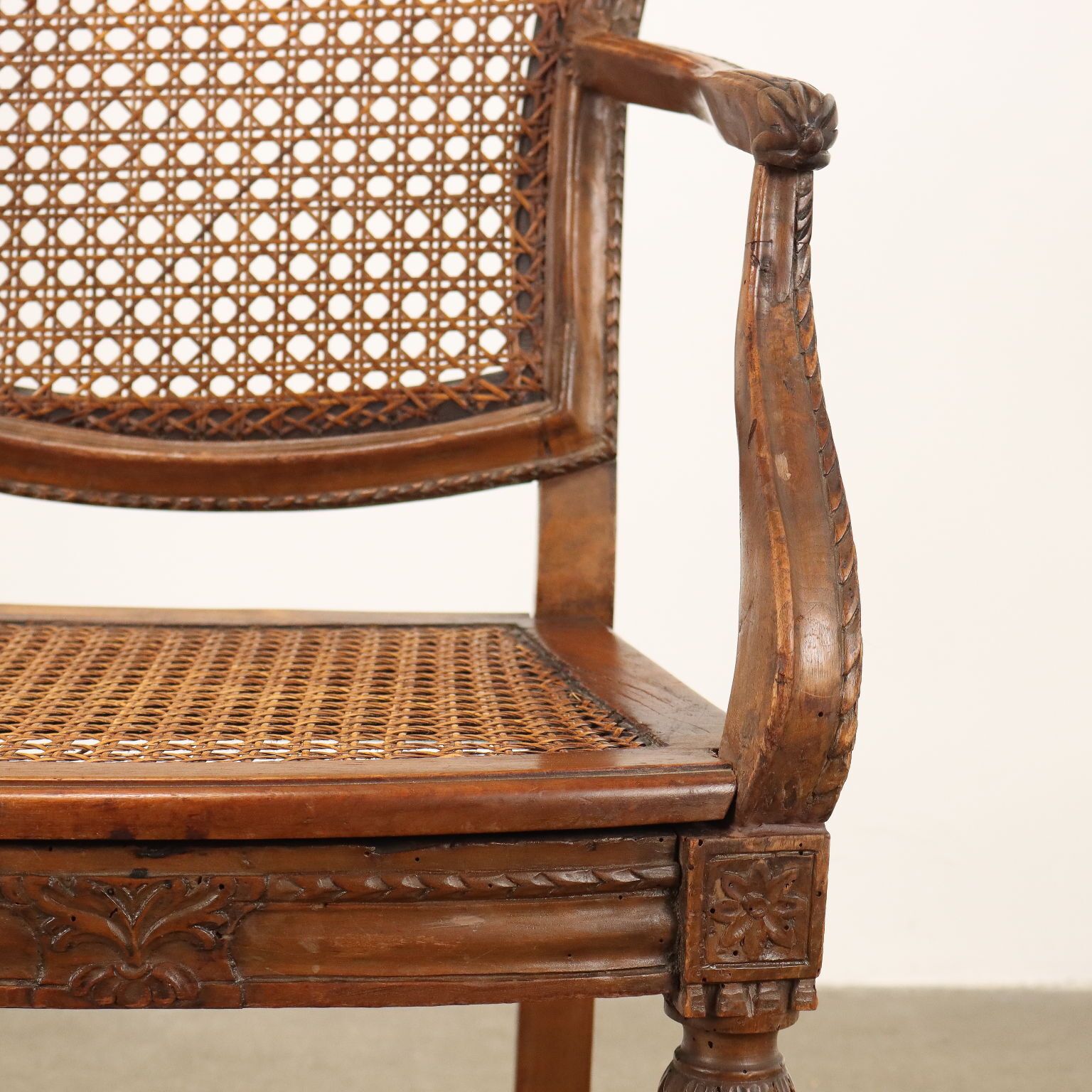 Armchair Neoclassical Style Walnut Beech France '700 photo 520.0