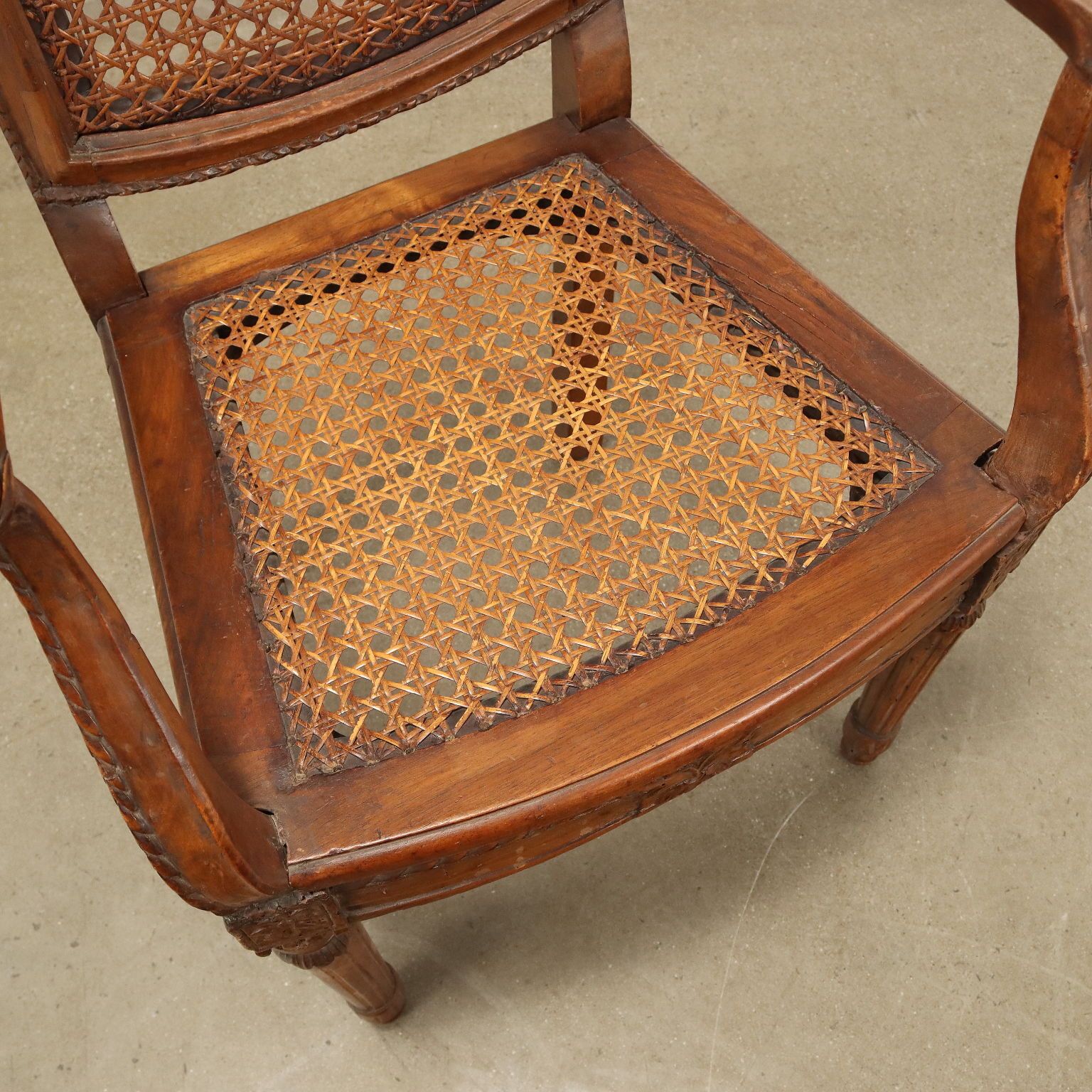 Armchair Neoclassical Style Walnut Beech France '700 photo buy
