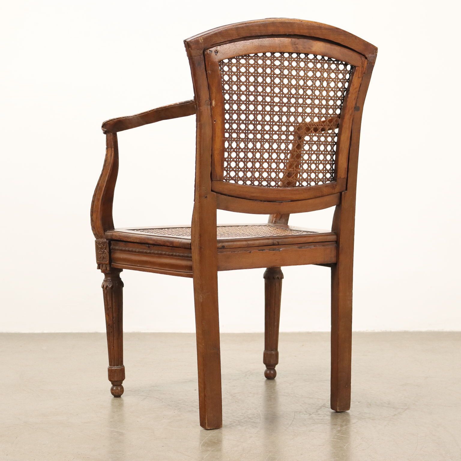 Armchair Neoclassical Style Walnut Beech France '700 photo vintage