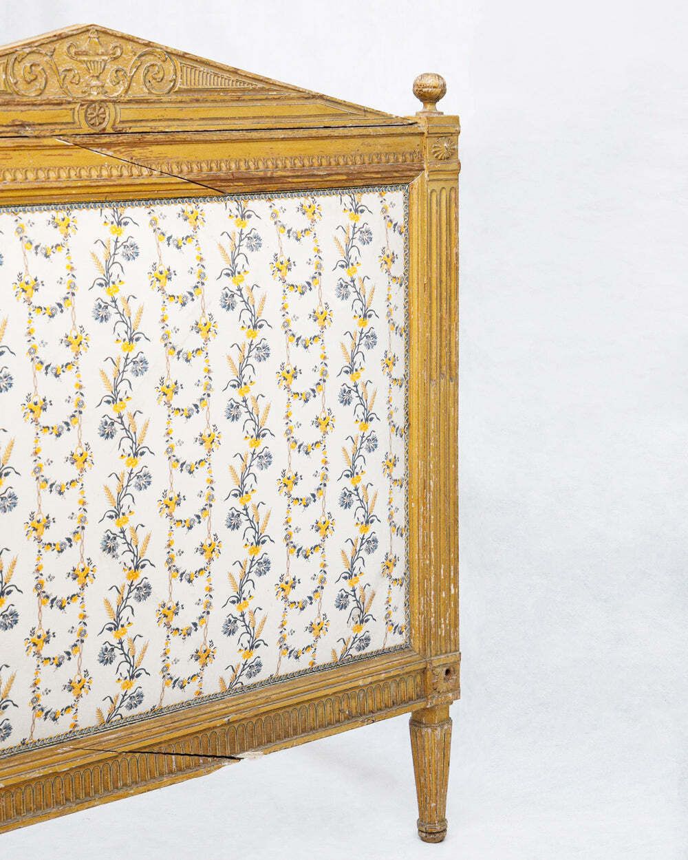 19th C Louis XVI Style Carved And Painted Daybed Bed Frame photo for sale