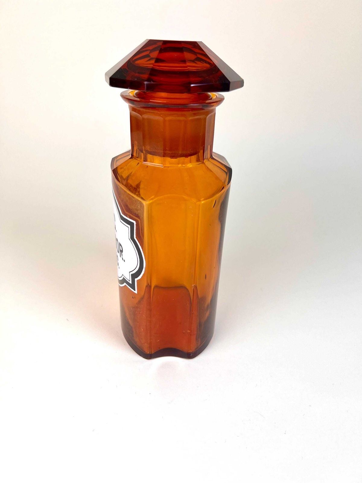 Vintage Amber Apothecary Brown Glass Jar Old Medicine Bottle, Potion Bottle Gift For Dark Academia Fan Gothic Aesthetic Deco photo buy