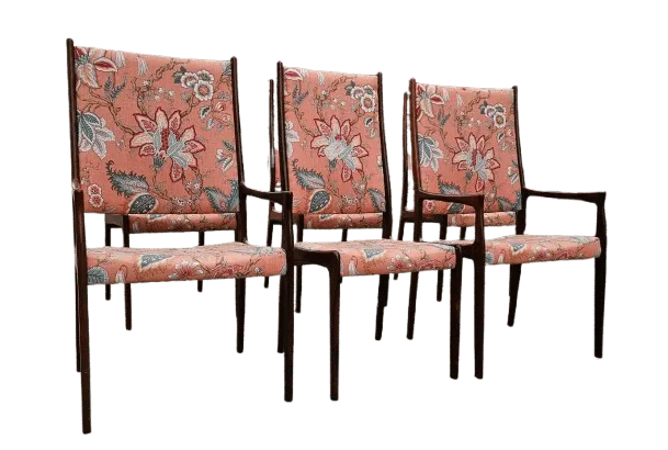 Danish Rosewood Dining Chairs 2 Carvers 4 Chairs photo furniture