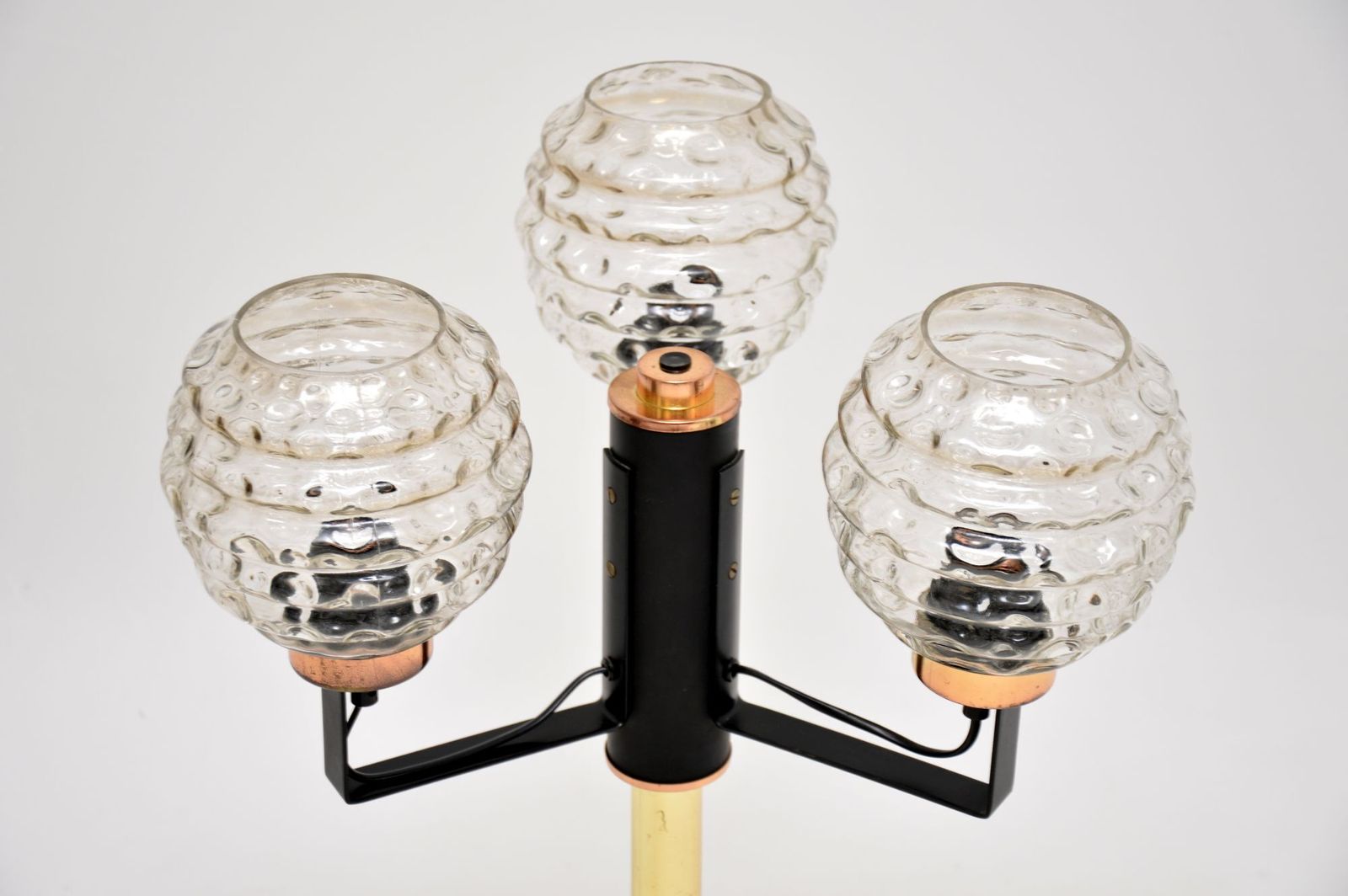Vintage Italian Brass And Glass Table Lamp photo 423.0