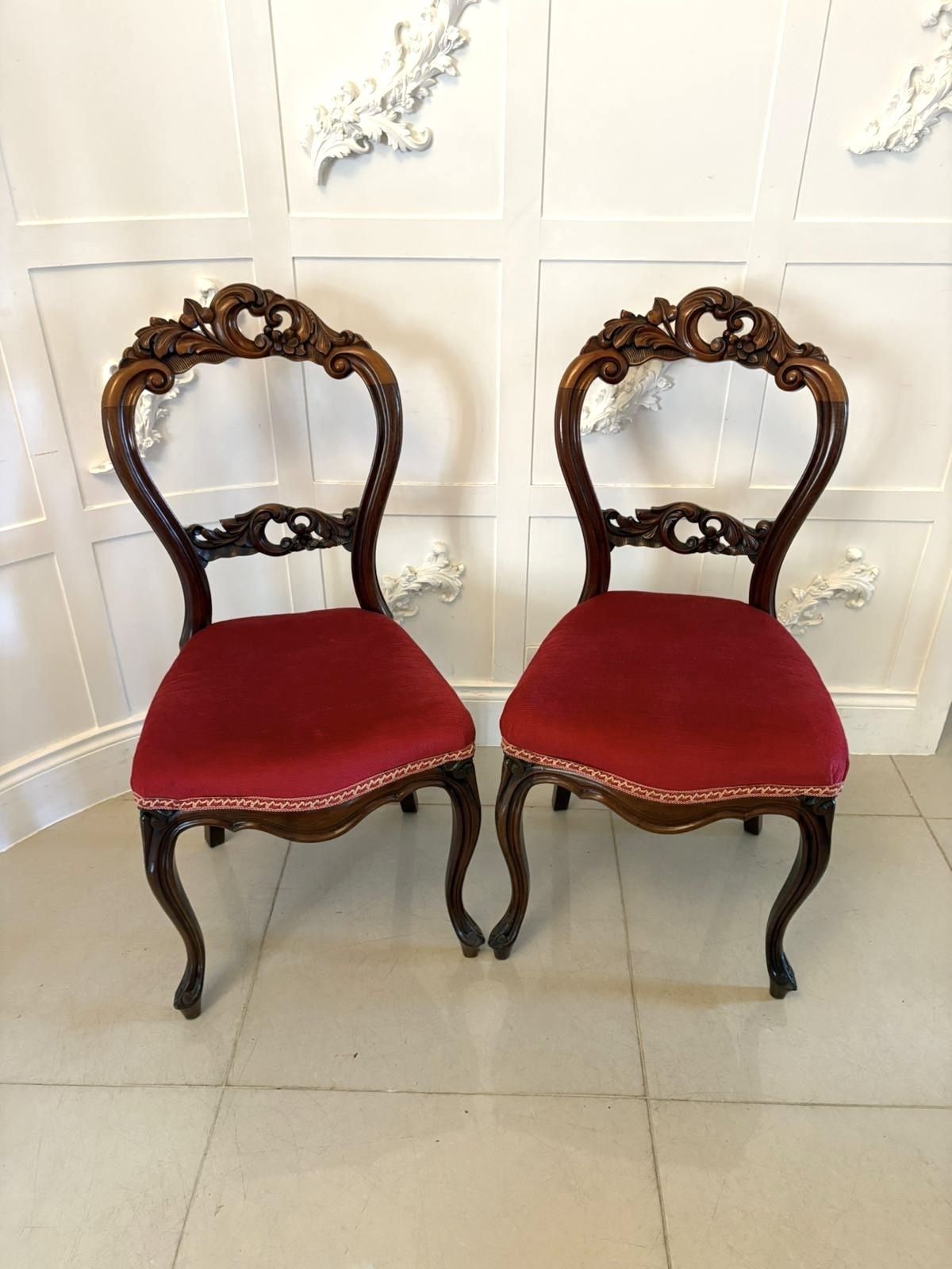 Furniture Outstanding Quality Set Of 10 Antique 19th Century Carved Mahogany Dining Chairs photo