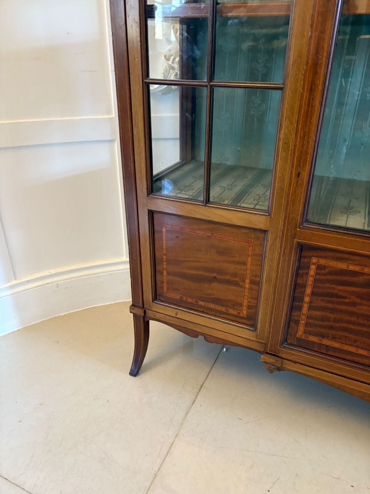Superb Quality Antique 20th Century Inlaid Mahogany Display Cabinet photo vintage
