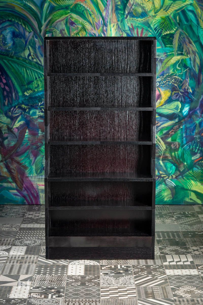 Wooden Cubist Bookcase By Josef Gočár photo Furniture