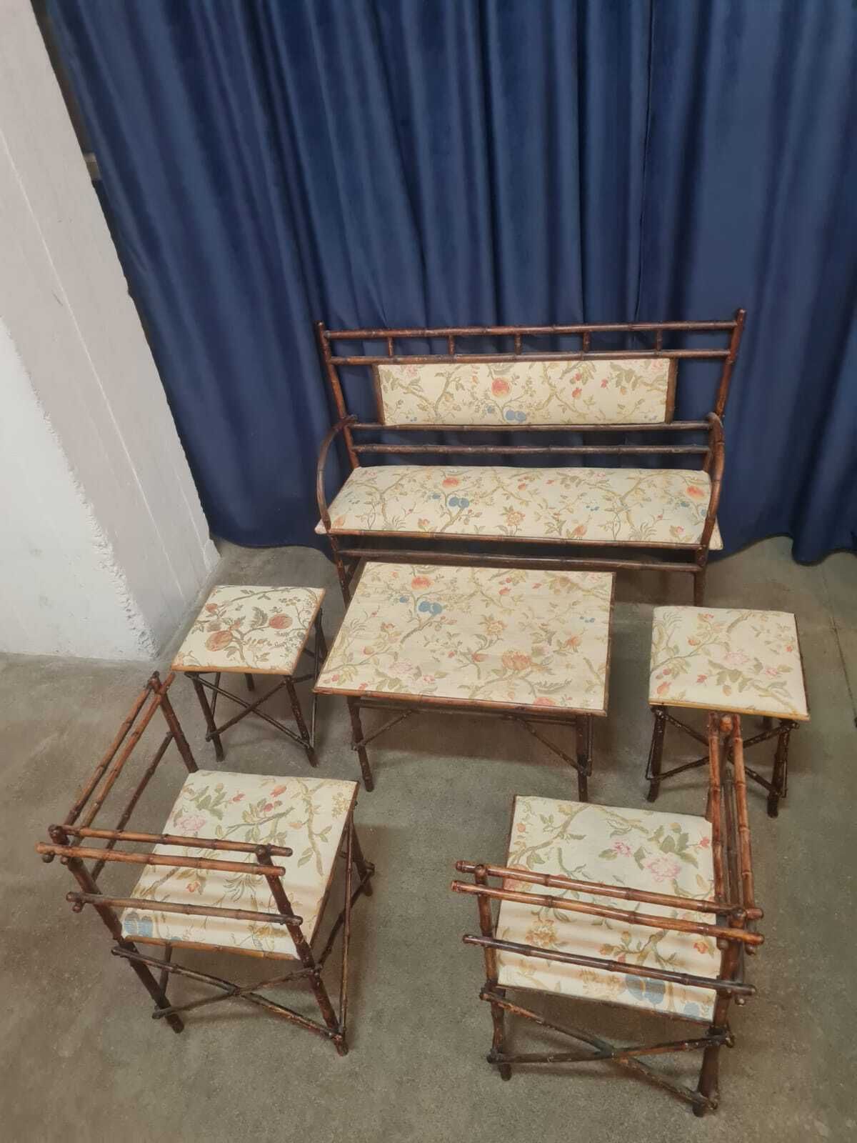 Furniture Antique Faux Bamboo Parlor Set By Maison Staněk – Prague, Circa 1910 photo