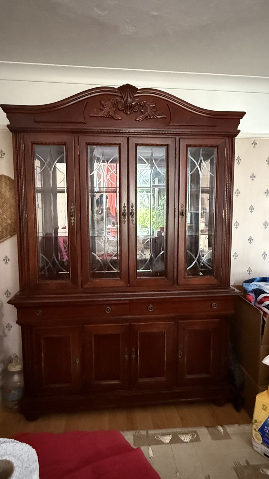 Wooden Glass Cabinet photo for sale