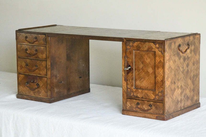 photo for sale Antique Japanese Meiji Parquetry Scholars Box
