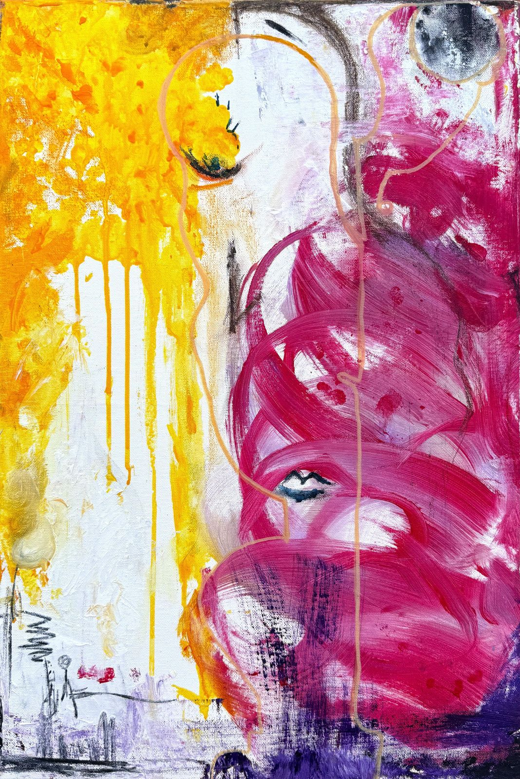 Nerea Chaos War And Peace Acrylic On Canvas Painting 2025