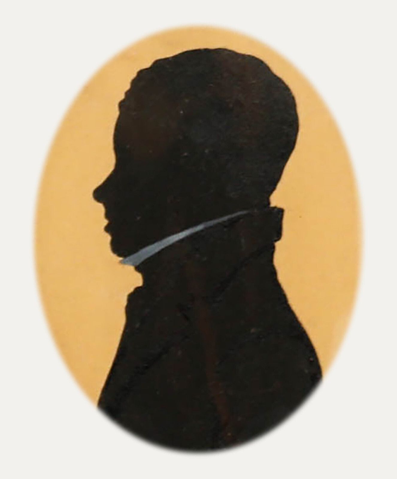 Mininature 19th Century Paper Cut   Silhouette Of A Suited Boy photo furniture
